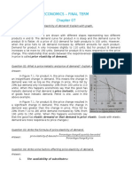 Economics - Final Term: Price Elasticity of Demand Percentage Change Quantity Demanded Percentage Change Price