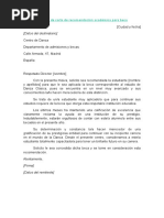 Formato Carta Recomendacion Para Alumnos