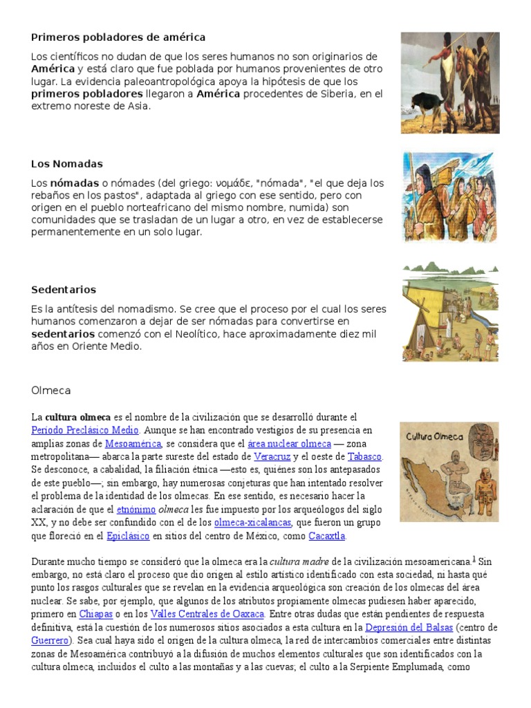 Primeros Pobladores de América Mesoamérica Arqueología