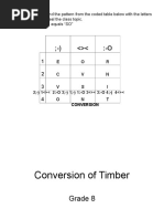 4 Conversion of Timber