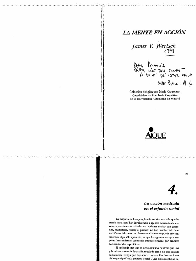 Wertsch - La Mente en Acción Cap IV | PDF