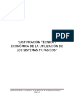 Justificación Técnica y Económica de La Utilización de Los Sistemas Trifásicos