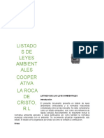 Listados de Las Leyes Ambientales Venezuela