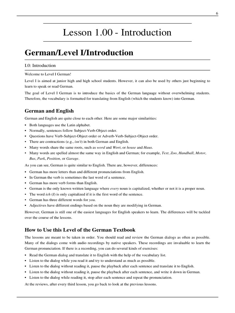 German Stories For A1 Level