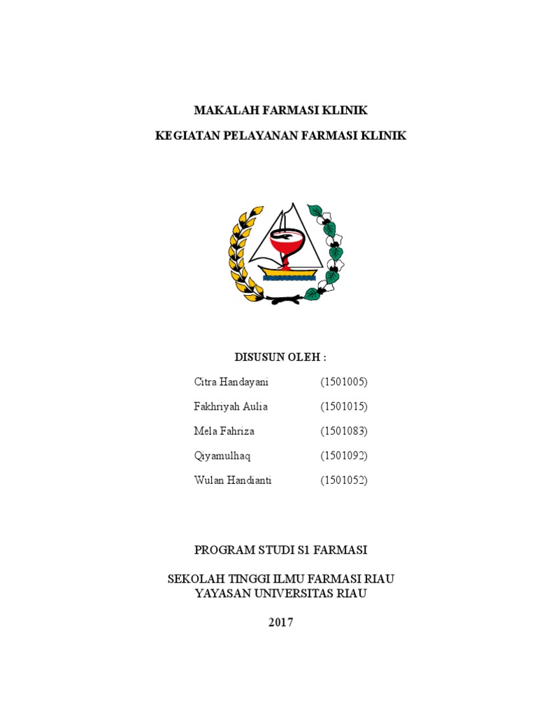 Makalah Kegiatan Pelayanan Farmasi Klinik Docx JJJ PDF