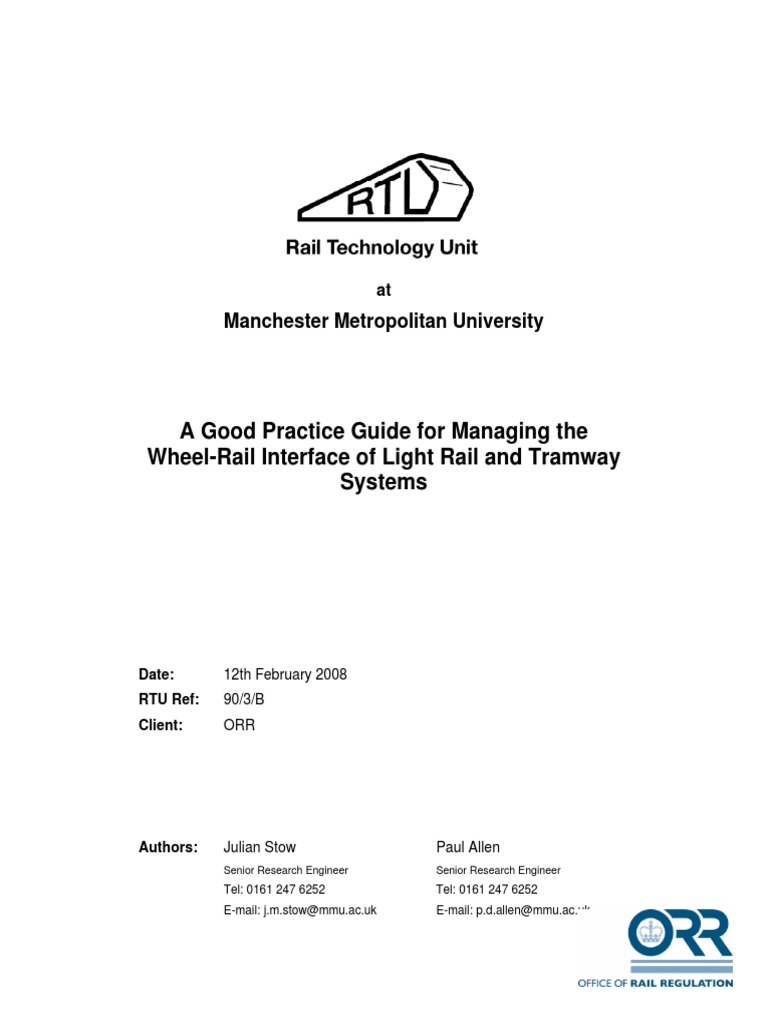 Wheel-Rail Interface Management Guide | PDF | Track (Rail Transport ...