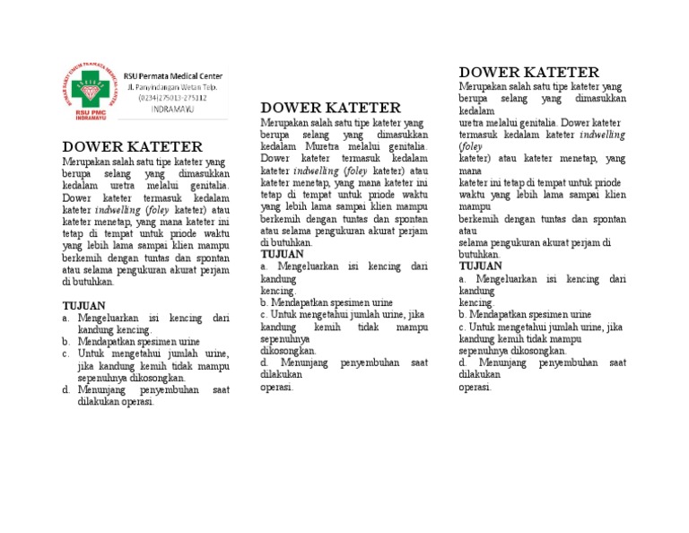 Pengertian dan Fungsi Dower Kateter | PDF