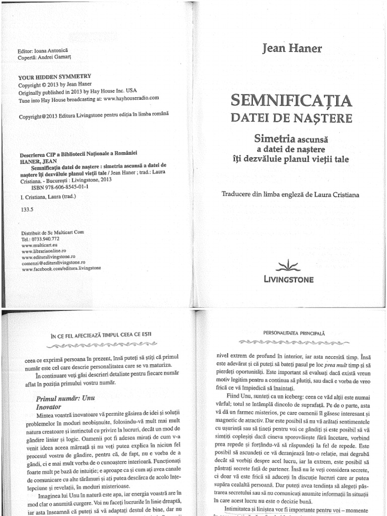 Jean Haner Semnificatia Datei de Nastere PDF | PDF