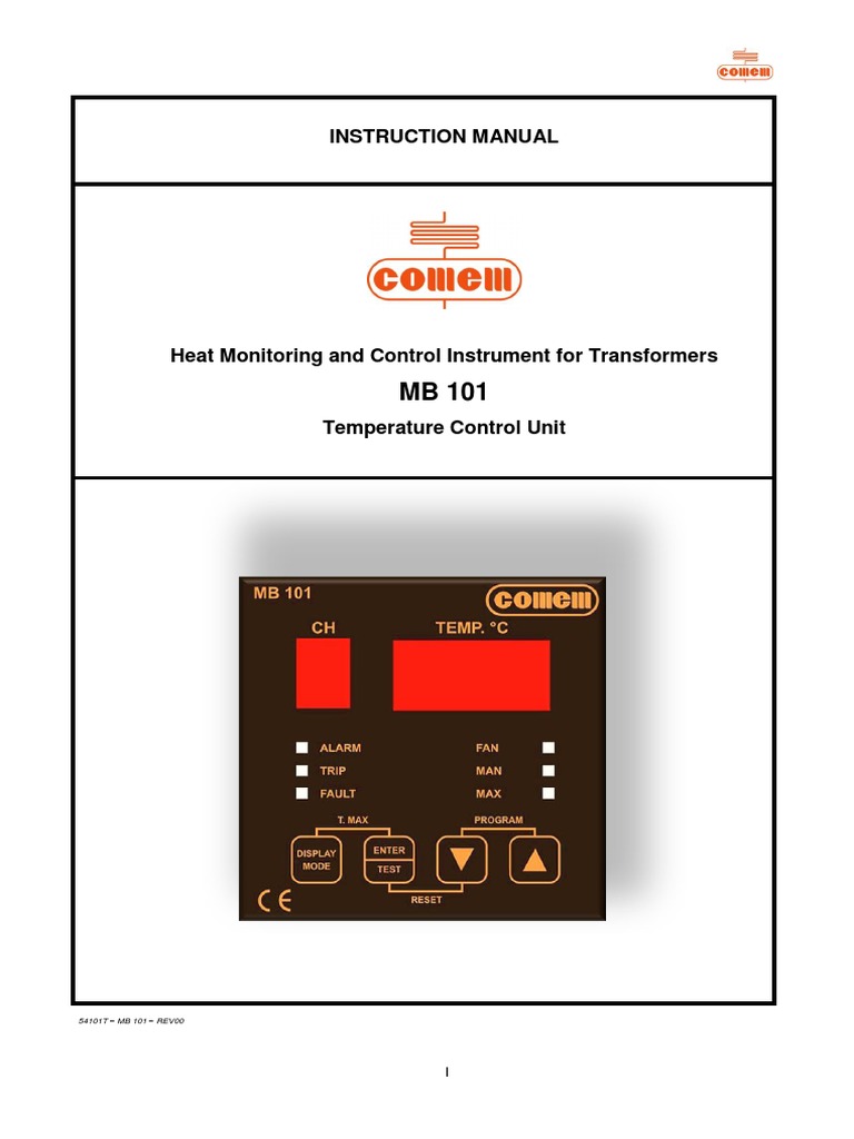MB 101 Temperature Control Manual | PDF | Electromagnetic Compatibility ...