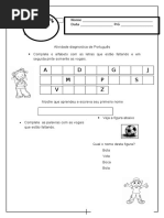Atividade Diagnostica de Português