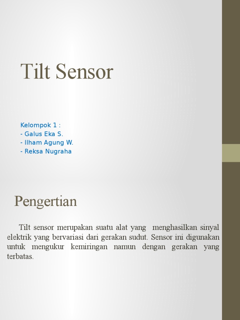 Tilt Sensor PDF