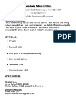 Sample CV Template New