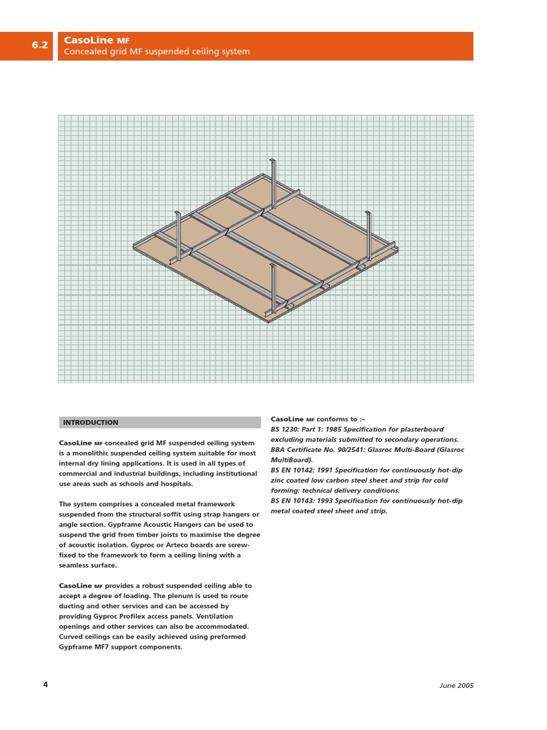 CasoLine Suspended Ceiling System | PDF | Drywall | Ceiling
