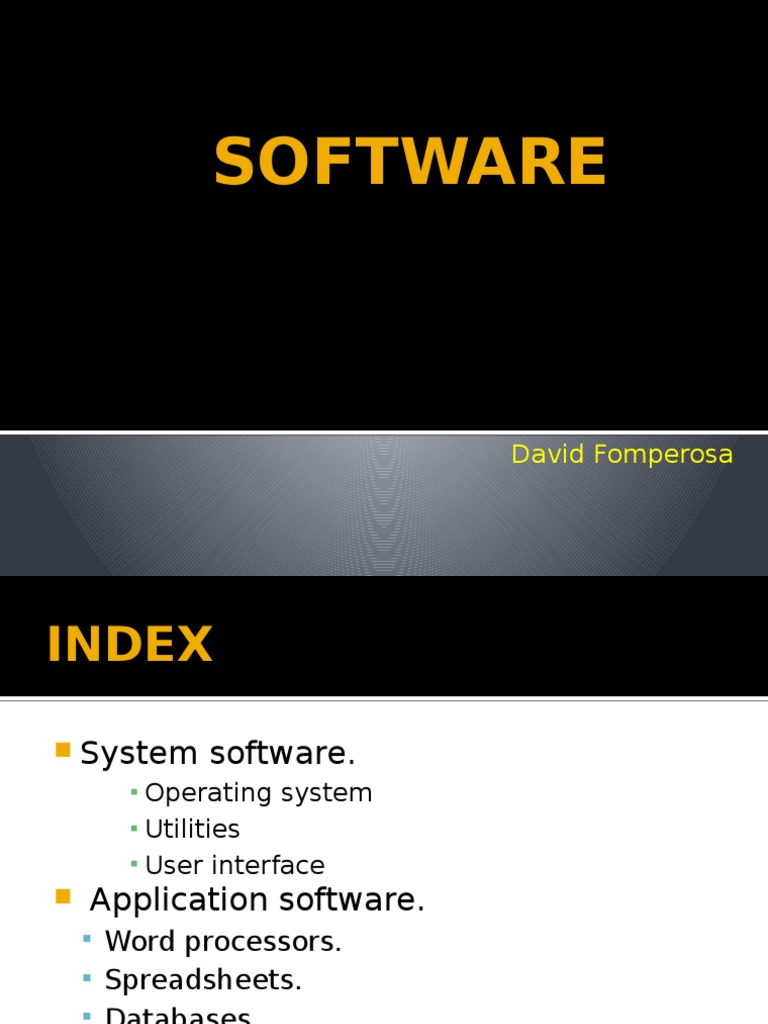 Software | PDF | Computers | Technology & Engineering