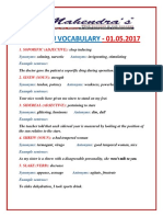 Vocabulary 01 05 2017