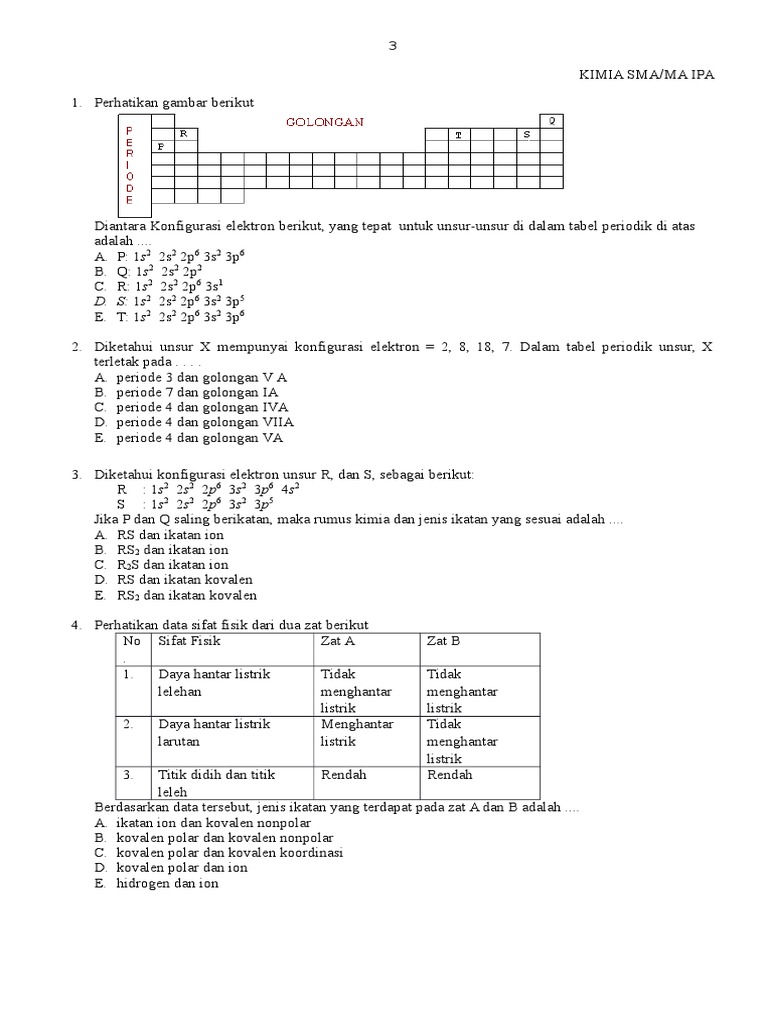 Contoh Soal Try Out Kimia Kelas 12 Contoh Soal Terbaru