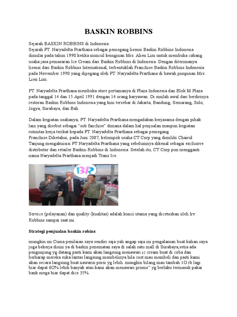 Baskin Robbins | PDF