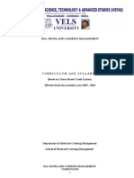 M.SC., HCM - Curriculum & Syllabus 2015-16 COE