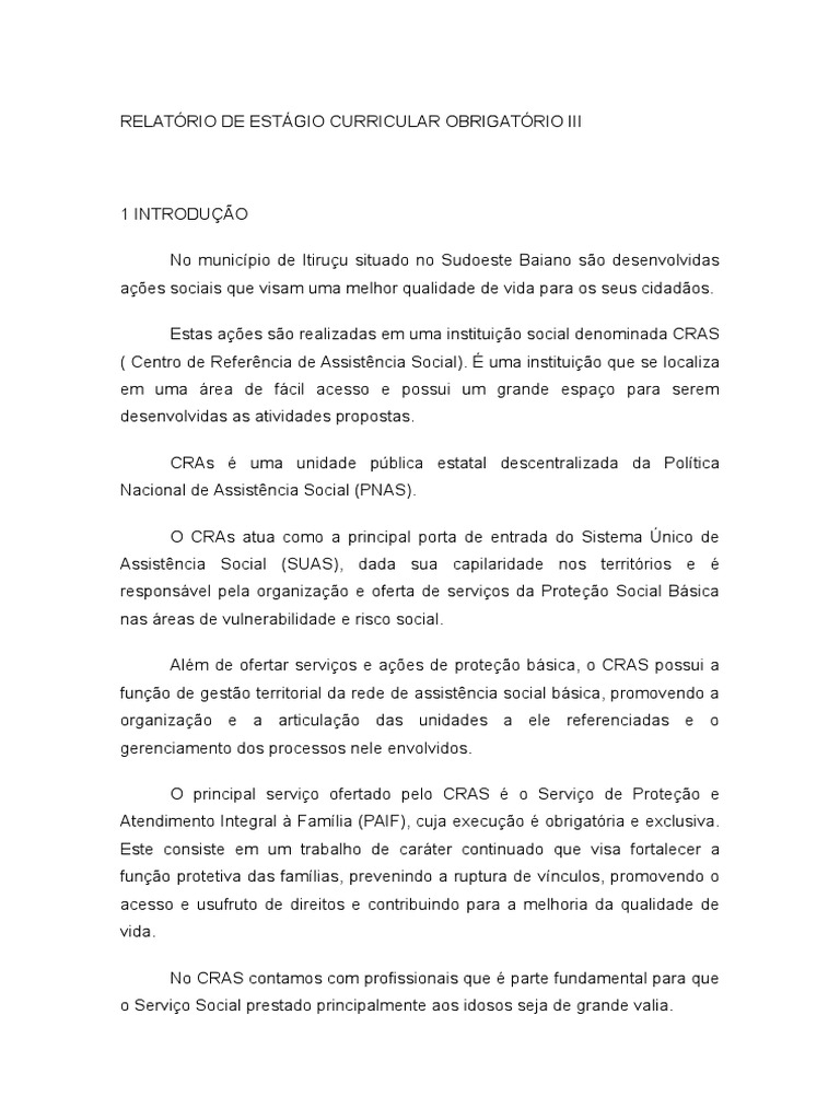 Estágio Curricular Obrigatório Iii Gestão Educacional E Espaços Não Escolares