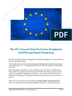 The EU General Data Protection Regulation and Email Marketing