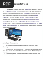 Download Computer various ICT tools by dhanalakshmi murugesan SN347032482 doc pdf