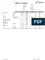 Summary of Sample: Printed By: SCD - RU3