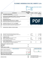 Presupuesto para Pozo