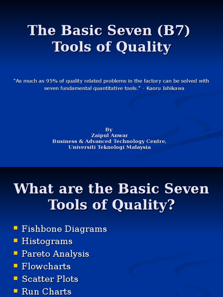 Basic Seven Quality Tools Explained | PDF | Histogram | Causality