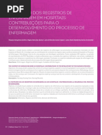 Conteúdo dos registros de enfermagem em hospitais- contribuições para o desenvolvimento do processo de enfermagem