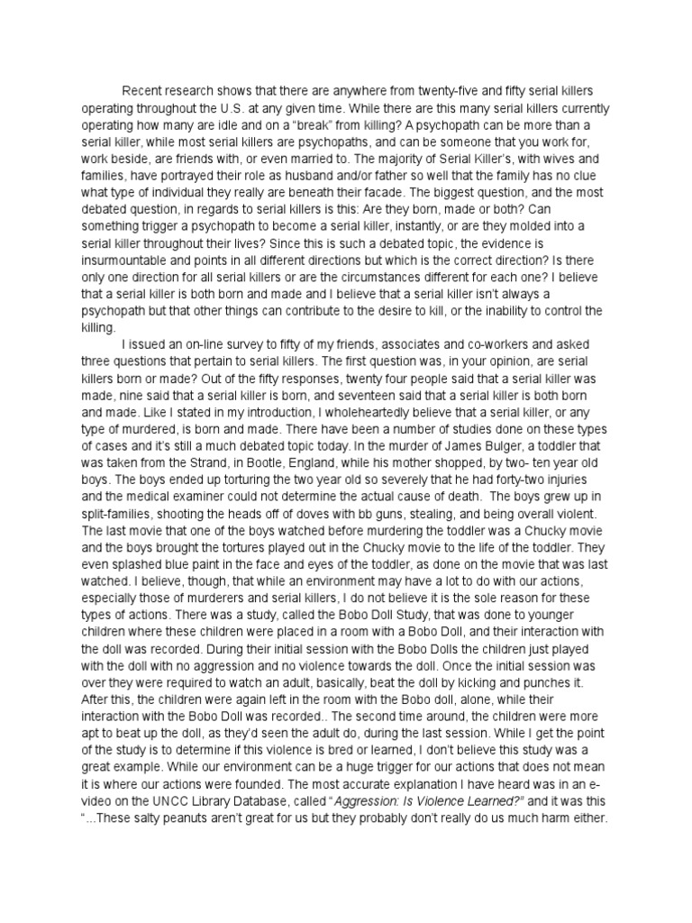 Serial killer essay conclusion image