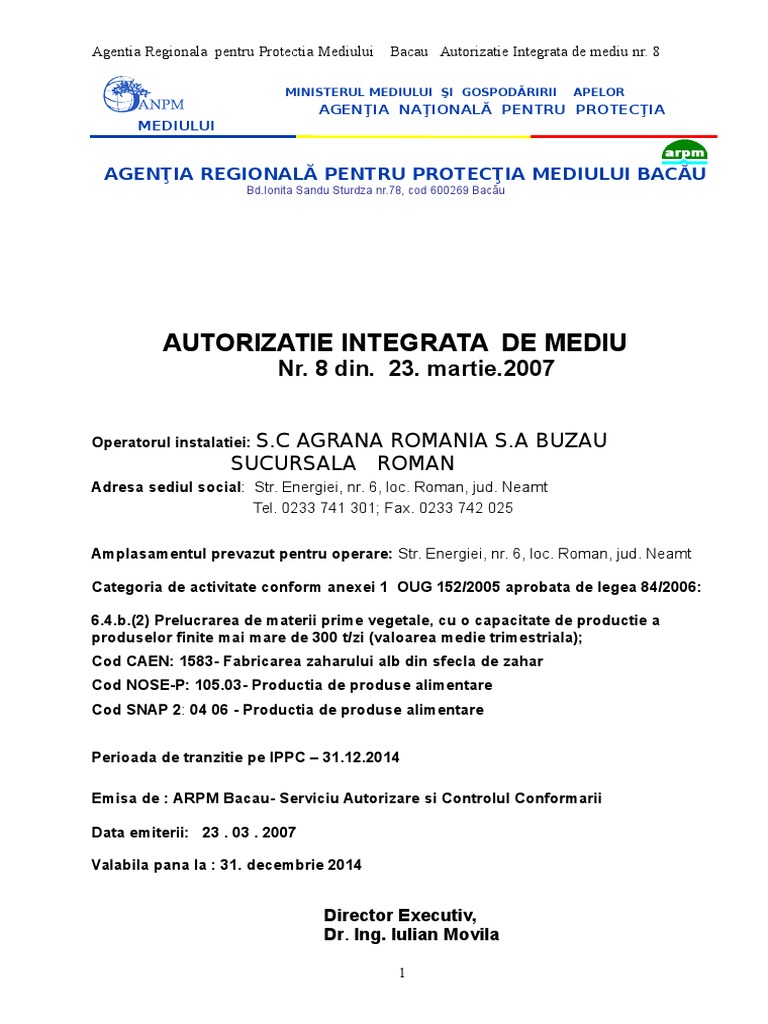 Ttvd Autorizatie De Mediu