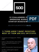 10 Challenges For Emerging Market Startup Ecosystems: @davemcclure @500startups 500.co