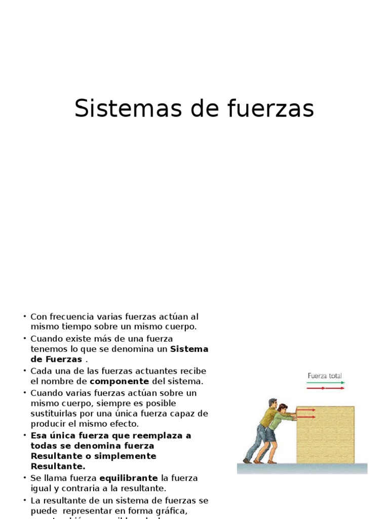 Sistemas De Fuerzas Pdf Fuerza Mecanica Clasica