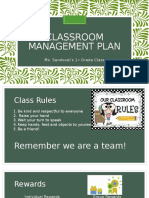 Classroom Management Plan: Ms. Sandoval's 1 Grade Class