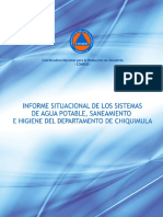 Informe situacional de los sistemas de agua potable, saneamiento e higiene en 9 municipios de Chiquimula