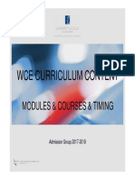 WCE Modules and Timing