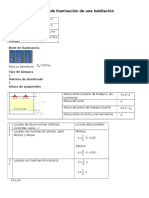 Calculo de Iluminación de Una Habitación