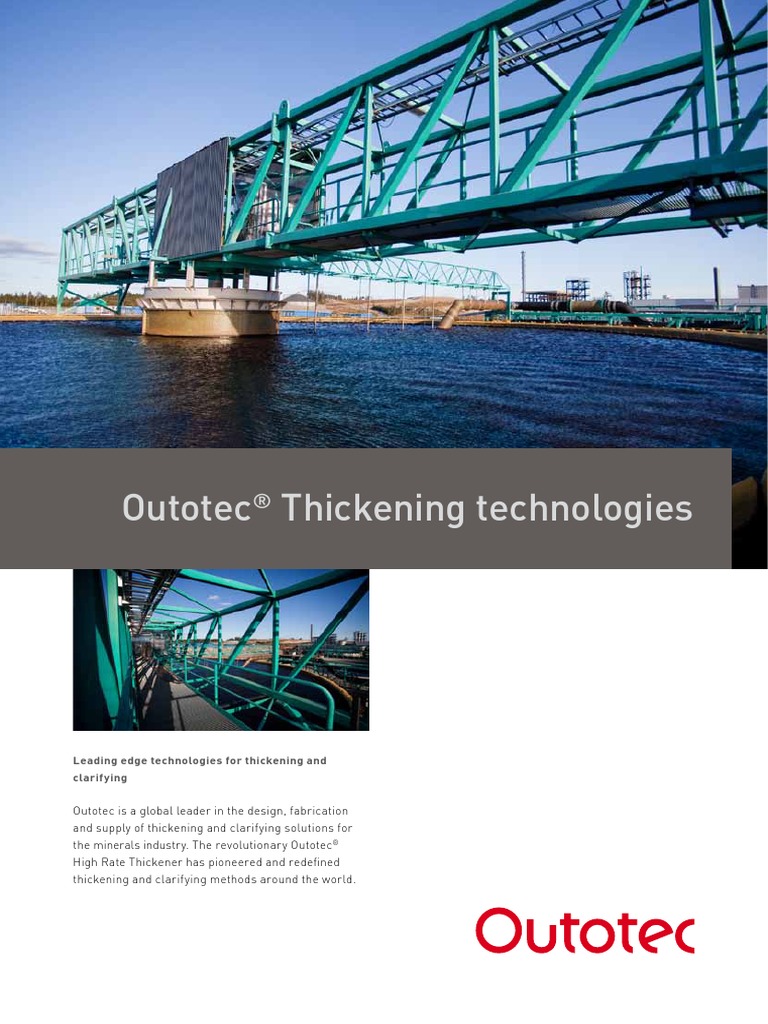 Low Res Outotec Thickening 18022011 | PDF | Gear | Transmission (Mechanics)