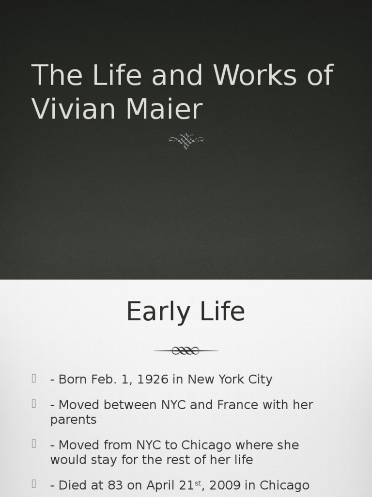 The Life and Works of Vivian Maier | PDF | Lifestyle