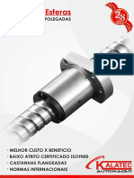 Diâmetro passo esfera fuso capacidades rigidez