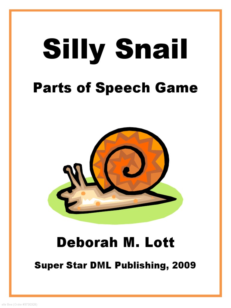 Silly Snail Parts of Speech Game (3730328) PDF Part Of Speech