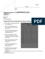 Soalan Matematik Tahun 5 Ujian 1 Bulan Mac 2017