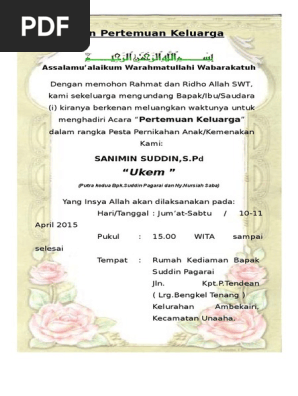 93 Contoh Undangan Acara Kumpul Keluarga Gratis Terbaru