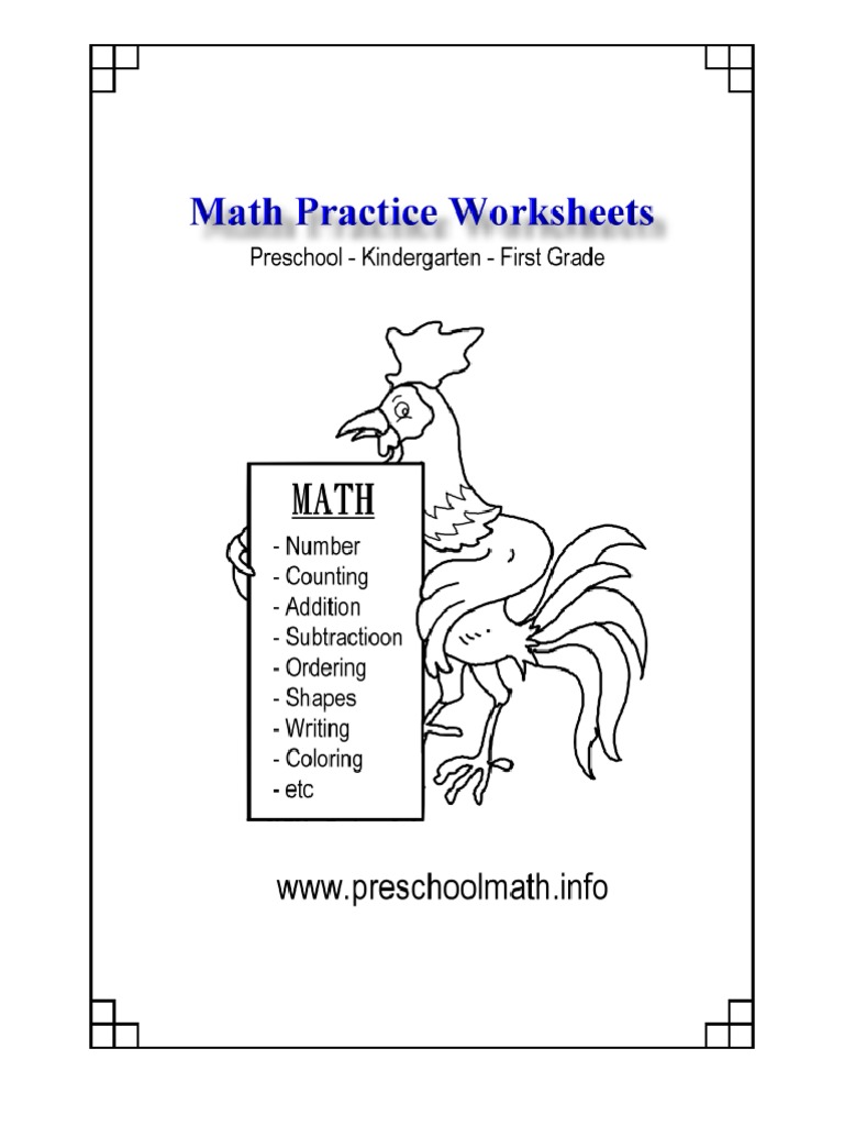 Printable Math Worksheets For Kids | Kindergarten | Preschool