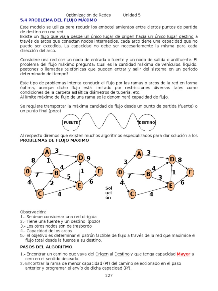 5.4 Flujo Maximo Algoritmos Red de computadoras Free