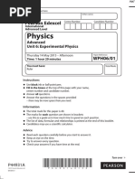 June 2015 (IAL) QP - Unit 6 Edexcel Physics A-Level