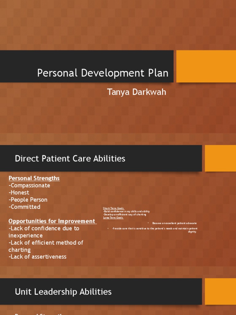 Professional Development Plan PPT 1 PDF Nursing Health Care