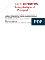 A Resarch Report On Marketing Strategies of Priyagold