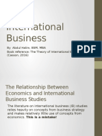 International Business: by Abdul Halim, BSM, MBA Book Reference: The Theory of International Business (Casson, 2016)