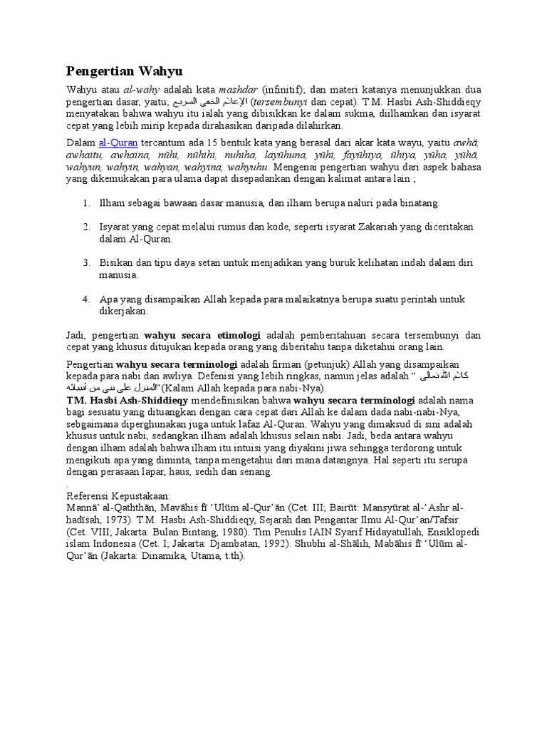 Pengertian Wahyu Pdf